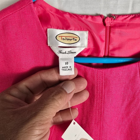 Talbots NWT Women's Pink‎ Sleeveless Knee Length Career Dress - Picture 4 of 9